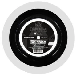 Diadem Solstice Black 18/1.15 Tennis String Reel (Black)