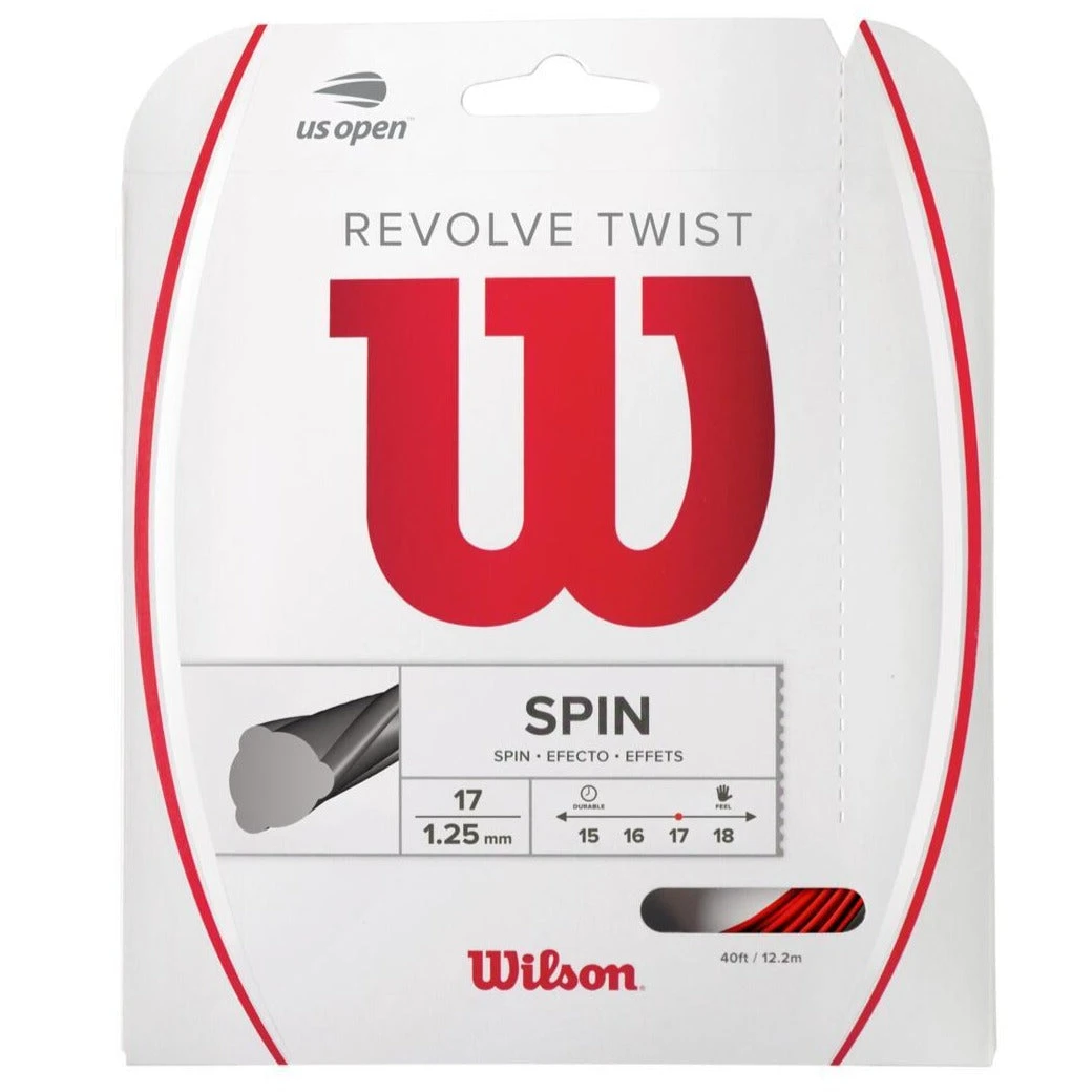 Wilson Revolve Twist 17/1.25 Tennis String (Red) 1 Wilson Revolve Twist 17/1.25 Tennis String (Red)