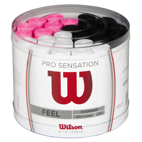 Wilson Pro Sensation Overgrip 100 Pack Jar (Assorted) 1 Wilson Pro Sensation Overgrip 100 Pack Jar (Assorted)
