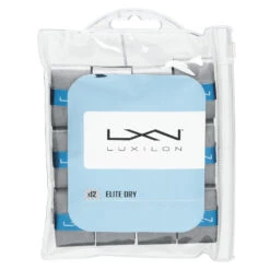 Luxilon Elite Dry Overgrip 12 Pack (Grey)