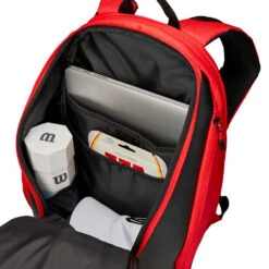 Wilson RF DNA Backpack Racquet Bag (Red/Black) -Racquet Guys Sports Wilson WR8005302 RF DNA Backpack Red Black 11
