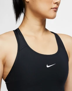Nike Women's Dri-FIT Swoosh Medium Support 1 Piece Pad Sports Bra (Black/White) -Racquet Guys Sports dri fit swoosh support 1 piece pad sports bra mx9N8j b4b9eceb e6e5 4fba 9e70 4fb4905afae9