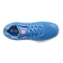 K-Swiss Hypercourt Express 2 Clay Court HB Women's Tennis Shoe (Blue/Pink) -Racquet Guys Sports k swiss Hypercourt Express 2 All Court Women s Tennis Shoe Blue Pink K96614 454 Top
