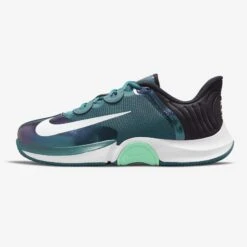 Nike Air Zoom GP Turbo Men's Tennis Shoe (Dark Green/White/Black) -Racquet Guys Sports nikecourt air zoom gp turbo hard court tennis shoe 29kGpS