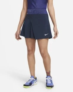 Nike Women's Dri-FI ADV Slam Skirt (Obsidian/White) -Racquet Guys Sports nikecourt dri fit adv slam tennis skirt vgfKN4