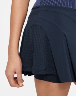 Nike Women's Dri-FI ADV Slam Skirt (Obsidian/White) -Racquet Guys Sports nikecourt dri fit adv slam tennis skirt vgfKN4 4