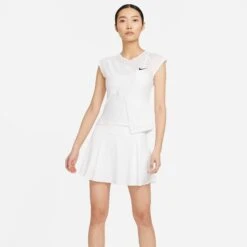 Nike Women's Dri-FIT ADV Slam Tank Top (White/Black) -Racquet Guys Sports nikecourt dri fit adv slam tennis top mXSrTv bc41f075 2527 431e a34f 7d3271a22cc3