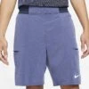 Nike Men's Dri-FIT Slam 9 Inch Shorts (Dark Purple Dust/Obsidian/White)