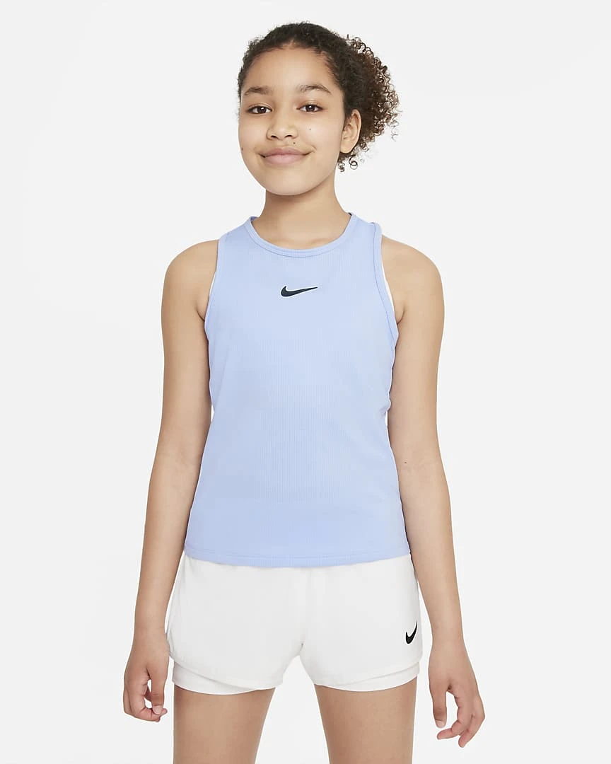 Nike Girls' Dri-FIT Victory Tank (Aluminum/White) 1 Nike Girls' Dri-FIT Victory Tank (Aluminum/White)