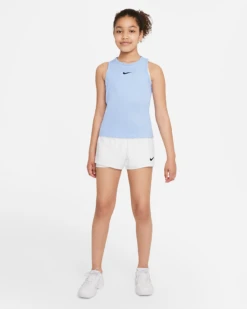Nike Girls' Dri-FIT Victory Tank (Aluminum/White) 8 Nike Girls' Dri-FIT Victory Tank (Aluminum/White) -Racquet Guys Sports nikecourt dri fit victory older tennis tank M4BXLH 3