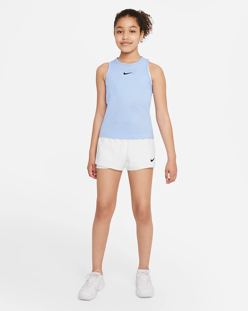 Nike Girls' Dri-FIT Victory Tank (Aluminum/White) 4 Nike Girls' Dri-FIT Victory Tank (Aluminum/White) - Image 4