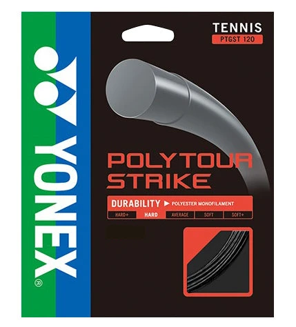 Yonex Poly Tour Strike 16L/1.25 Tennis String (Black) 1 Yonex Poly Tour Strike 16L/1.25 Tennis String (Black)
