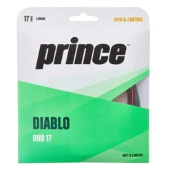 Prince Diablo Duo 17/1.25 Tennis String (Black/Red)