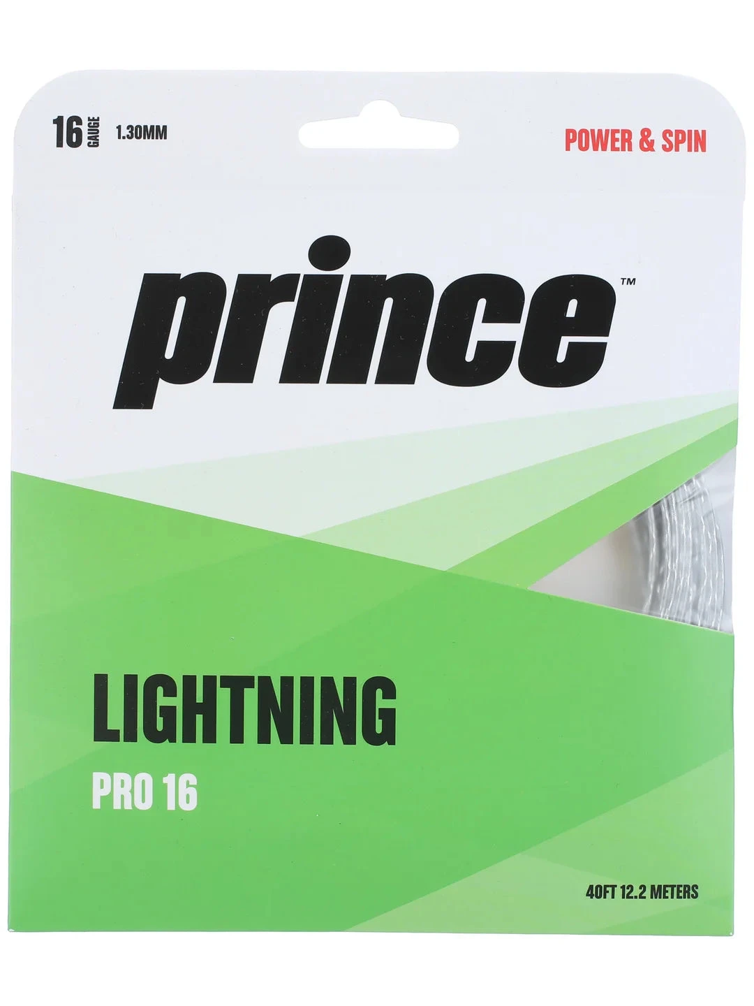 Prince Lightning Pro 16/1.30 Tennis String (Silver) 1 Prince Lightning Pro 16/1.30 Tennis String (Silver)